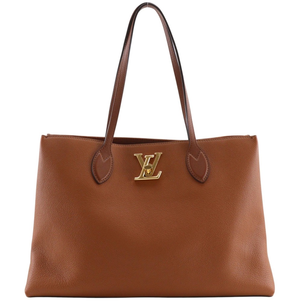 Louis Vuitton Lockme Shopper Tote Bag M58927 Calfskin Châtaigne Brown A4 size...